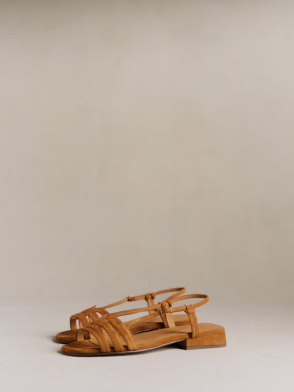 Sézane Josepha Caramel Suede Flat Sandals US 8 EU 39 - Picture 4 of 9